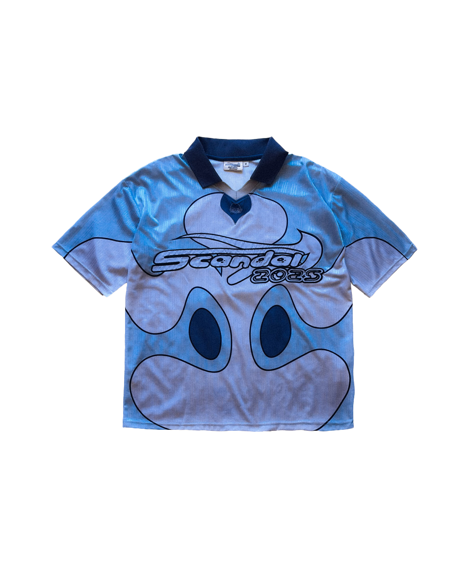 "Indigo" Jersey (satin appliqué)