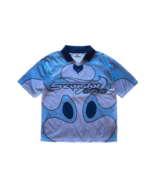 "Indigo" Jersey (satin appliqué)